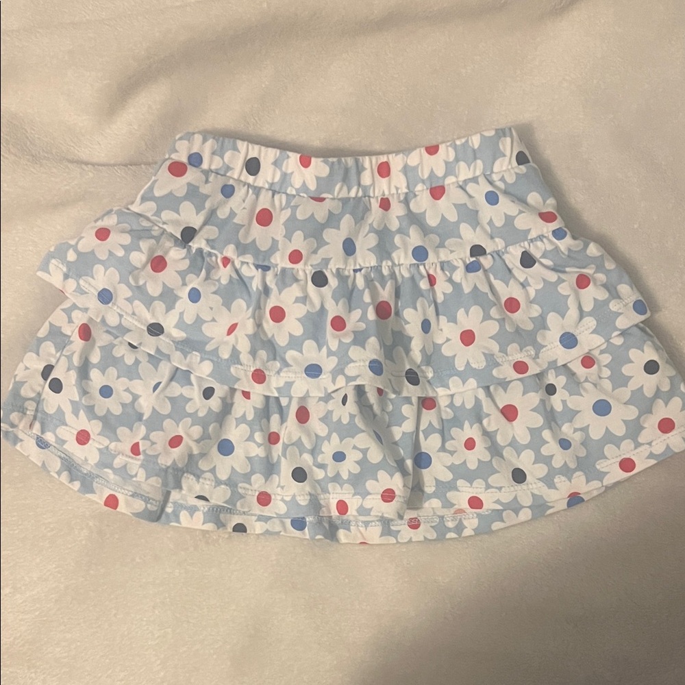Floral Skort for Kids - Blue and Pink